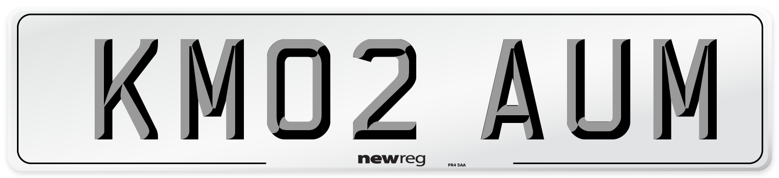KM02 AUM Number Plate from New Reg